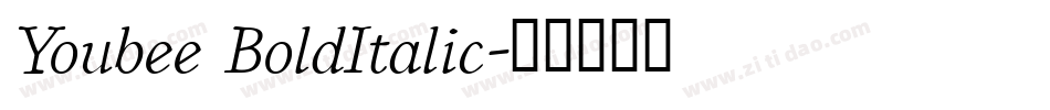 Youbee BoldItalic字体转换